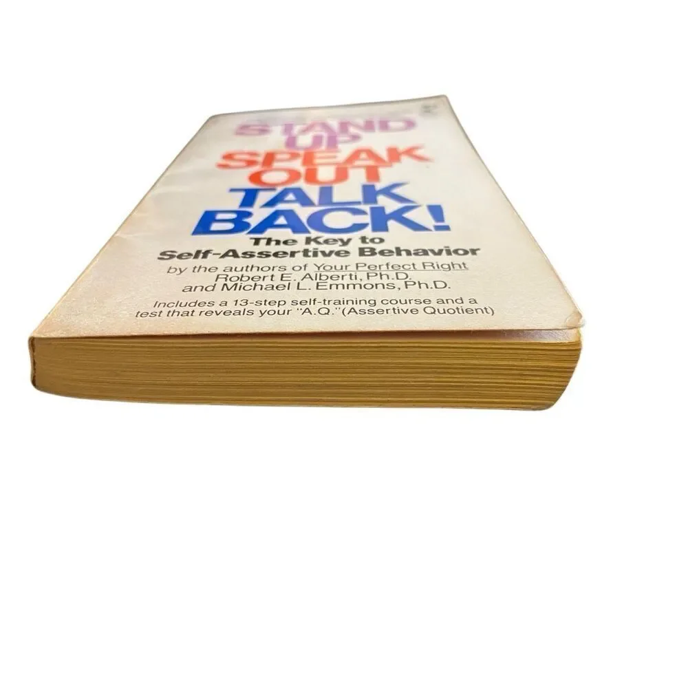 Stand Up Speak Out Talk Back The Key To Self Assertive Behavior Paperback Book